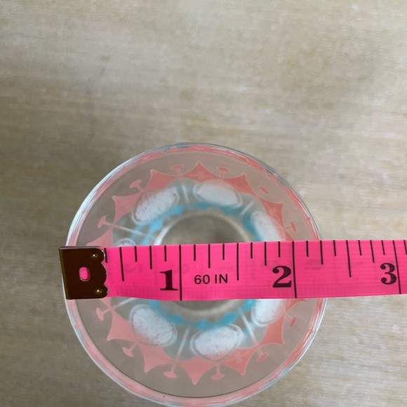 Set of 4 1950’s Vintage MCM Anchor Hocking Pink and Turquoise Juice Glasses - Picture 11 of 11